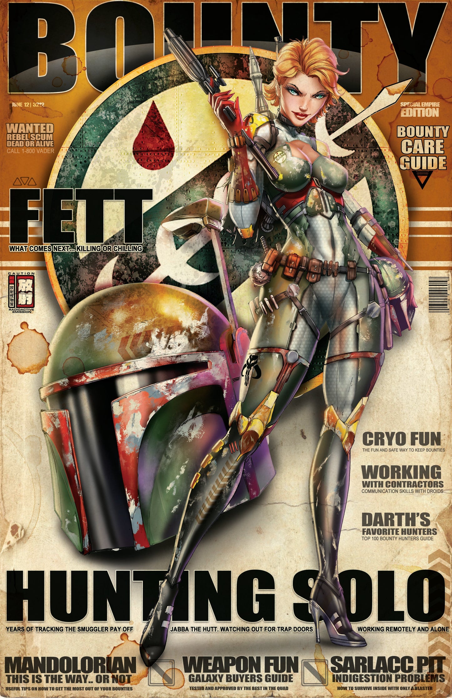 Retro Boba Fett Print