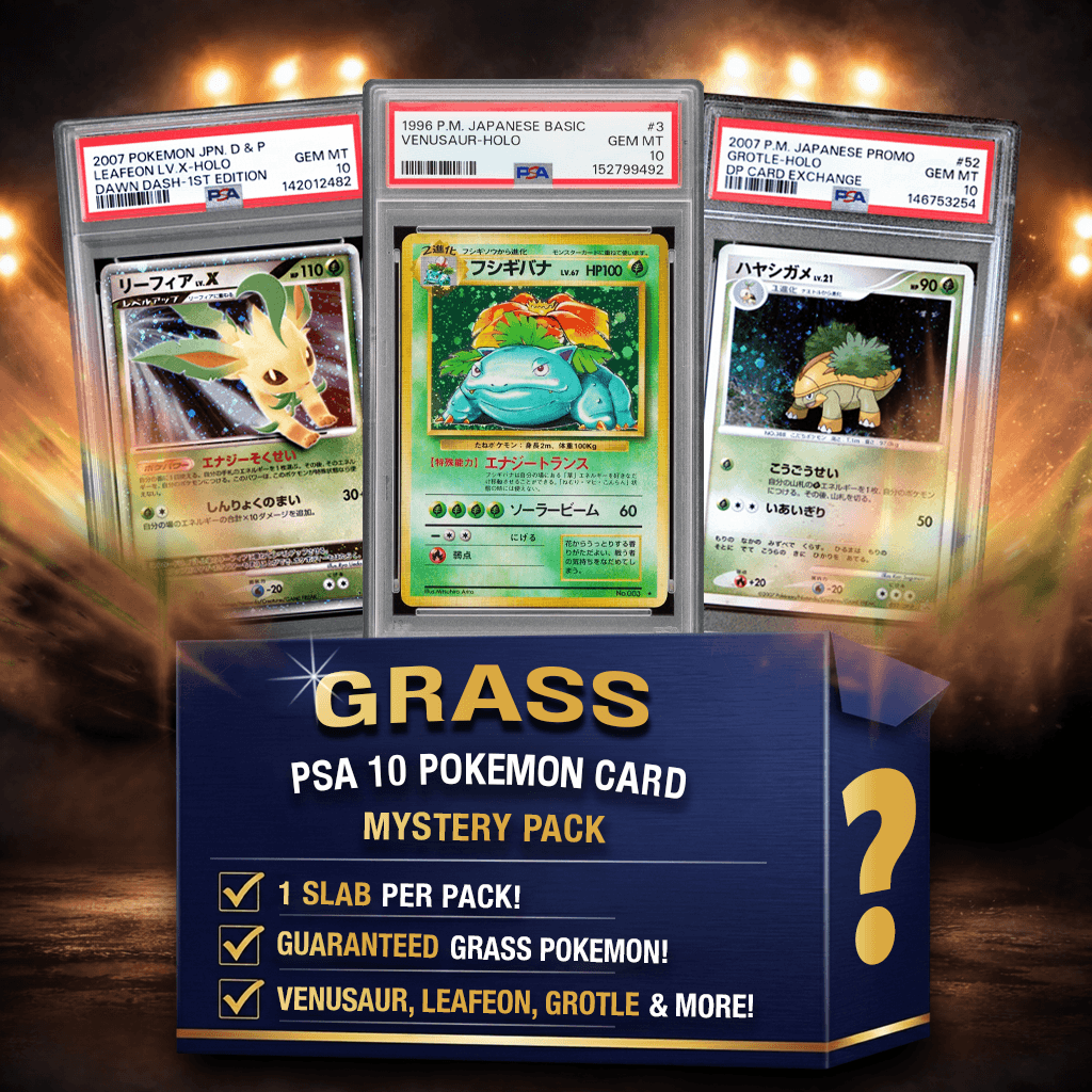 Grass Energy Type Pokemon PSA 10 Graded Card Mystery Pack Trading Card Game