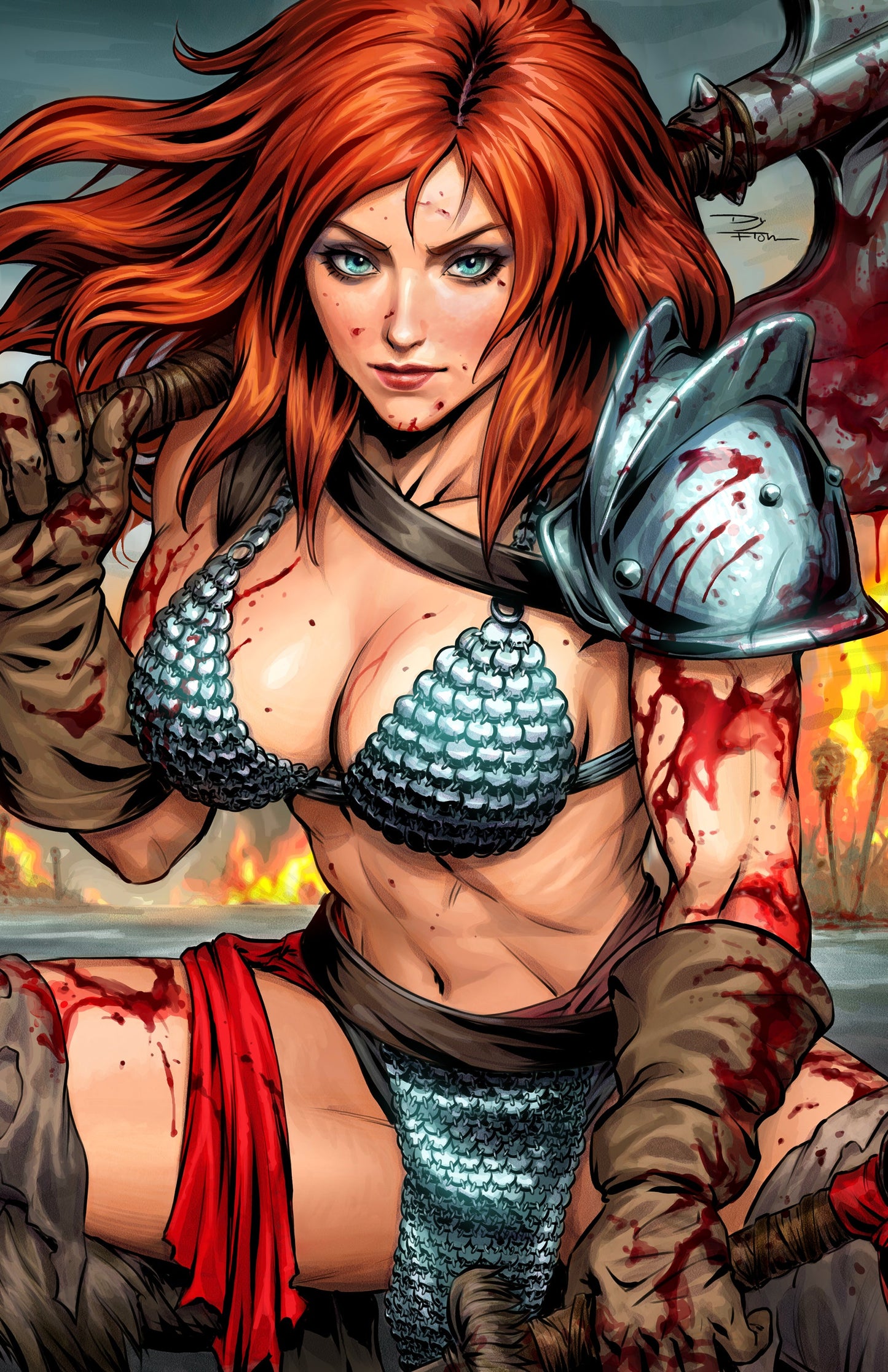 SONJA REBORN #4 - KARN KIRK RATANASIN COVER A FANEXPO NEW ORLEANS KNIGHT OF COMICS EXCLUSIVE LTD 350