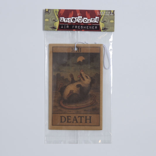 Possum Playing Death Tarot Air Freshener