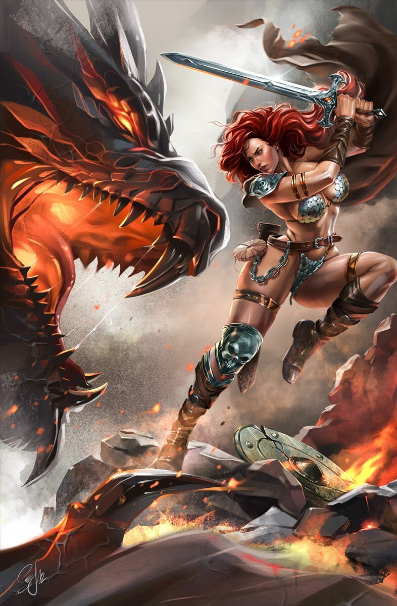RED SONJA #16 - KATYA SINYUKHINA COVER A VIRGIN VARIANT KNIGHT OF COMICS EXCLUSIVE LTD 300