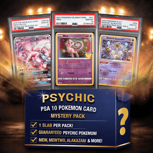 Psychic Energy Type Pokemon PSA 10 Graded Card Mystery Pack Trading Card Game