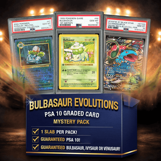 Bulbasaur/Ivysaur/Venusaur Evolutions PSA 10 Graded Pokemon Card Mystery Pack Trading Card Game