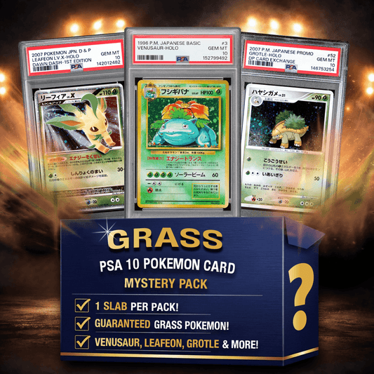 Grass Energy Type Pokemon PSA 10 Graded Card Mystery Pack Trading Card Game