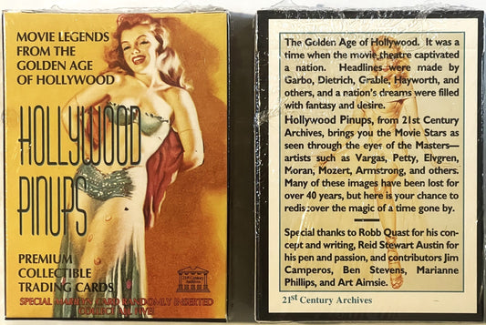 Vintage Hollywood Pinups Trading Card Set 🍺 Sealed Box, 21st Century Archives, Golden Age Hollywood Pin-Up Art, 1990s Collectible