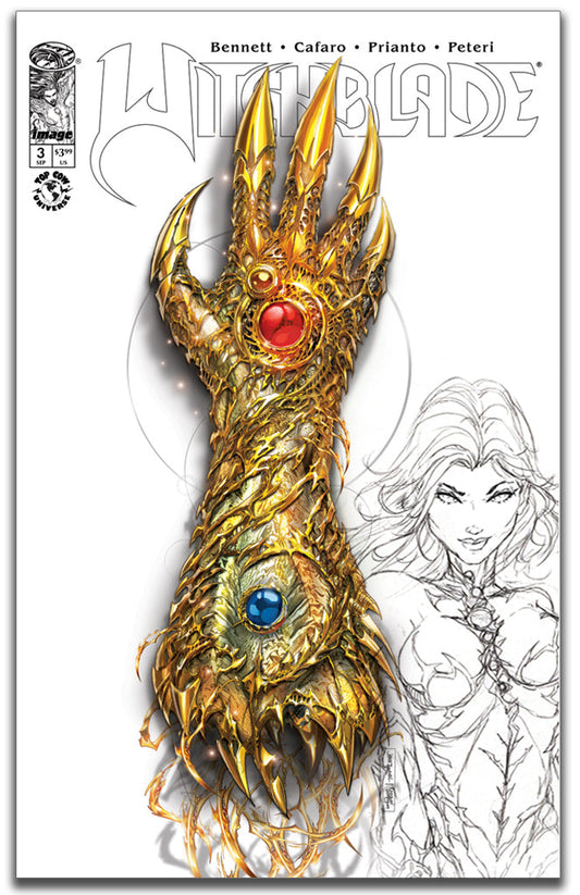Witchblade #3 NYCC White Sketchup Cover